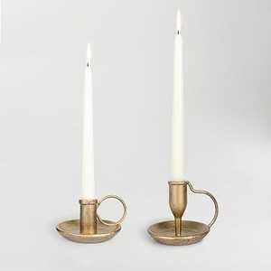 Iron <b>Candlestick</b> Holder with Curved Handle <b>Black</b> Metal Home Decoration Durable Design for Table Use - Product Image 2