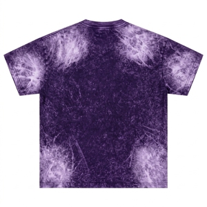 T-shirt décontracté streetwear pour homme, vintage, délavé à l'acide, coupe oversize, coton premium, tendance, vente en gros, coupe classique, tricoté - Product Image 2