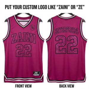 Camiseta de Baloncesto Unisex, 220g, Poliéster, Malla Bird Eye, Paneles Laterales Negros, Personalizada con Tela Tackle Twill y Pedrería, Transferencia Térmica, Corta - Product Image 1