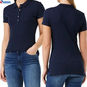 Chemises polo pour femmes, vente chaude, style décontracté d'été, chemises à manches courtes de couleur unie pour femmes, logo personnalisé, respirantes, meilleur jersey tricoté - Product Image 3
