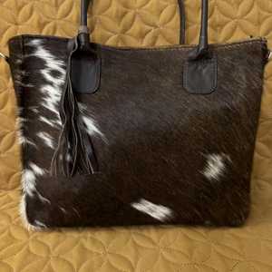 Sac fourre-tout pour femme en cuir véritable, 100% cuir véritable, fait main, couleur unie, fermeture éclair, usage quotidien, couleur personnalisable - Product Image 3