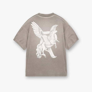 High Quality <b>Men's</b> Plus Sized Acid Wash Colorful T Shirts Heavyweight Distressed Sun Fade - Product Image 1