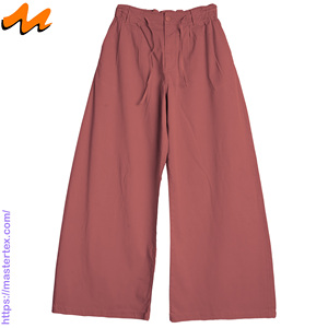MASTER TEXTILE Pantalon Palazzo large pour femme, écologique, lavable, respirant, avec cordon de serrage en tissu, idéal pour les fêtes - Product Image 1