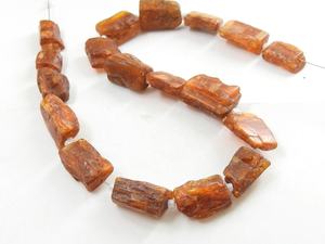 หินอัญมณีไคยาไนต์ท์ลูกโม่หินหยาบ10นิ้วยาว14-15มม. วัสดุสำหรับทำเครื่องประดับลูกปัดหิน - Product Image 2