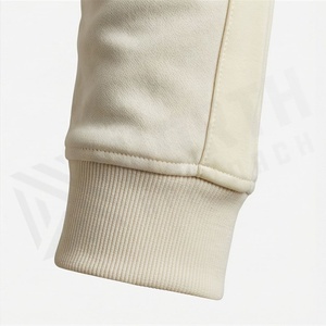 Survêtement Homme Crème à Fermeture Éclair Intégrale, Couleur Unie, Sportswear Décontracté avec Poches Latérales, Col Montant, Coupe Droite, Idéal Automne - Product Image 6