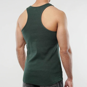 Débardeur Homme Vert Foncé Sans Manches Col Rond Respirant Décontracté Été Coupe Classique Pull-Over Vêtement d'extérieur - Product Image 2
