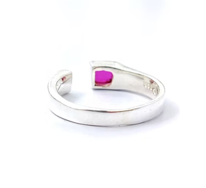 Ruby Agate Gemstone Square Shape <b>Adjustable</b> <b>Ring</b> 3.1 Grams for Unisex Jewelry Daily Wear, Stylish Gift - Product Image 4