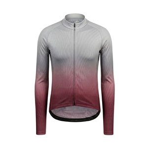 Maillot de Ciclismo Profesional de Manga Larga, Transpirable, 100% Poliéster, Color Azul Claro, con Cierre Completo, Impresión Digital - Product Image 2