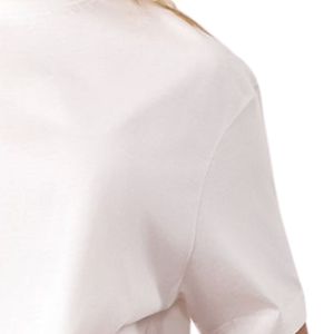 Camiseta Blanca de Corte Regular para Mujer, Algodón Premium, Cuello Redondo, Uso Diario Informal, Tacto Suave, Prenda de Moda - Product Image 6
