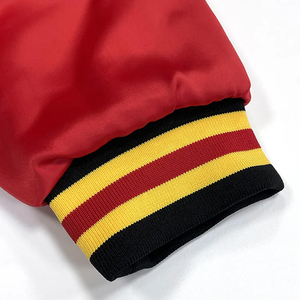 Wholesale Custom Color Fashion <b>Jackets</b> Custom Logo Patch Embroidery High Quality Quilt Lining Contrast Sleeves Varsity <b>Jacket</b> - Product Image 5