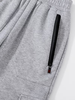 Unisex 3pcs Casual Solid Regular Drawstring Pocket Knitted Plus Size Windproof Breathable Eco-Friendly Heavyweight Cargo Pants