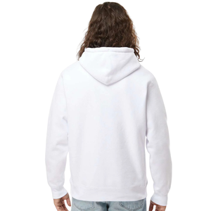 <b>Mens</b> Heavyweight Cross-Grain Hoodie <b>White</b> Color Premium Cotton Fleece Pullover <b>Sweatshirt</b> Custom Logo OEM ODM Casual Winter Wear - Product Image 2