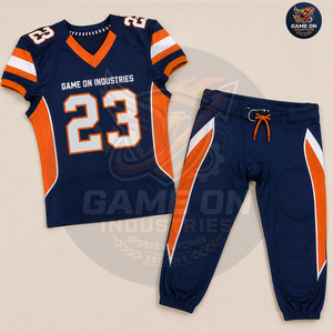 Custom American Football Jersey OEM ODM Men Youth Team Wear Breathable Sublimated Football Shirt Training Uniform Supplier - Product Image 2