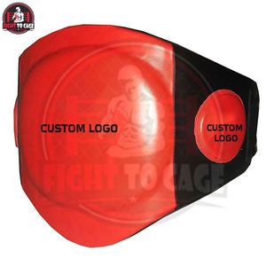 Protection abdominale en cuir rembourrée de mousse extra-épaisse, personnalisable, à couverture complète, résistante, durable, absorbant les chocs, pour les arts martiaux et la boxe - Product Image 4