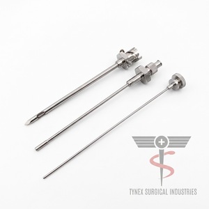 ชุดเข็มเจาะปอดแบบใช้ซ้ำได้ Abrams Pleural Biopsy Punch Needle Set สแตนเลสสตีล 3 ชิ้น ชุดเครื่องมือผ่าตัดสำหรับการเจาะปอด - Product Image 1