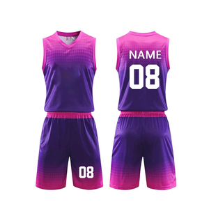 Wholesale Custom Sublimated Basketball Jerseys Uniforms Plus Size 100% Polyester Anti-Bacterial Breathable Summer Spring Front - Product Image 6