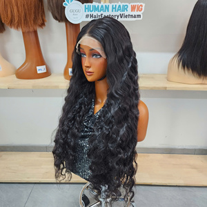 <b>Deep</b> <b>Wave</b> HD Human Hair Lace Front <b>Wig</b> Virgin Grade Raw bone straight Hair Afro Style Wholesale Vendors and for black woman - Product Image 2