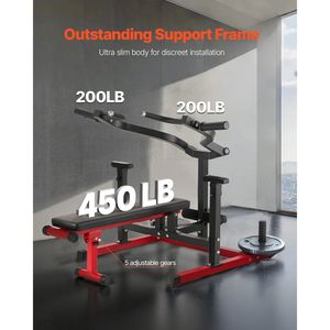 Máquina de Press de Banca Ajustable de 450 LBS con Brazos Convergentes Independientes para Parte Superior del Pecho, Equipo de Gimnasio en Casa - Product Image 2