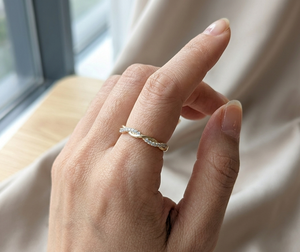 Lurba Jewels 925 Sterling <b>Silver</b> Rhodium Plated Infinity Moissanite Twist <b>Ring</b> <b>Band</b> for Children's Trendy Wedding Engagement - Product Image 3