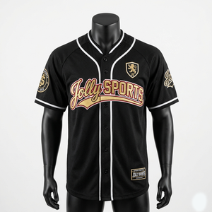 Premium Polyester Mesh Men Baseball Jersey Piping Panels Custom Tackle Twill <b>Logos</b> 100% cotton T-shirt for men loose fit printed - Product Image 3
