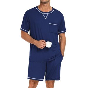 Men's Plus Size Black Short Sleeve T-Shirt Shorts <b>Set</b> Solid Color Casual Summer Wear <b>Knitted</b> Cotton Fabric new - Product Image 5
