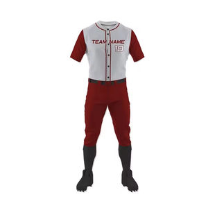 Ensembles d'uniformes de baseball à prix d'usine, pack complet, design par sublimation, respirant, manches courtes, maillot de softball pour équipe adulte, OEM - Product Image 2