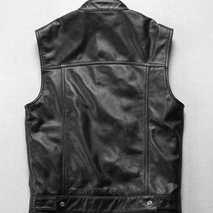 Chaleco de Cuero para Motocicleta de Verano para Hombre, de Alta Calidad, Resistente al Viento, Impermeable, Transpirable, Perforado, para Motociclistas - Product Image 4