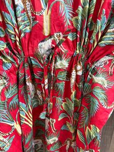 Vestido Kaftán de Algodón con Estampado Floral para Mujer, Hecho a Mano, para la Playa, Corte Regular, Estilo Boho, para el Verano - Product Image 3