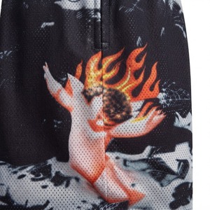 Shorts en maille pour homme 100% polyester, imprimé ange flamboyant, cordon de serrage, style décontracté, design par sublimation, respirant, séchage rapide - Product Image 4