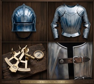 Medieval Gothic Steel Breastplate Armor Jacket Handmade Hammering Silver Finish Collectible Art Sculpture Solid Color Iron - Product Image 5