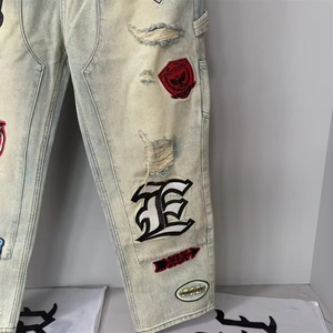 MIXED EMOTION Jeans en denim de haute qualité, coupe classique, délavé moyen, pour hommes et femmes, styles les plus vendus aux États-Unis - Product Image 6