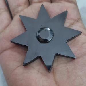 Diamant Facetté 148 Carats Noir Fantaisie Forme Étoile Moissanite - Product Image 1