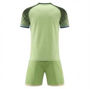 Soccer Wear <b>Light</b> Green Jersey Short Sleeve Anti-Bacterial Mesh Breathable Eco-Friendly Spandex/Polyester Custom Team Name Quick - Product Image 2
