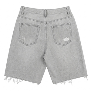 Pantalones Cortos de Mezclilla Unisex para Hombre y Mujer, Venta al por Mayor, Corte Bootcut, Cintura Media, Estilo Veraniego, Cierre de Botones, Secado Rápido, Ropa Urbana, 100% Mezclilla - Product Image 3