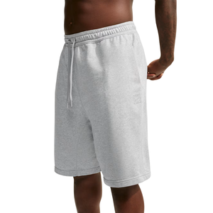 Custom <b>Men's</b> Light Grey Fleece Bermuda <b>Shorts</b> <b>Elastic</b> <b>Waist</b> Drawstring Side Pockets Relaxed Fit Gym Lounge Wear Wholesale <b>Shorts</b> - Product Image 3