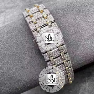 Montre de luxe en acier inoxydable à cadran carré diamanté, très demandée, au design épuré, résistante à l'eau, pour la mode urbaine (export) - Product Image 2