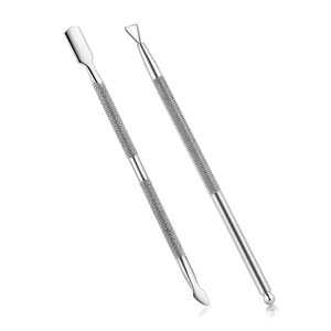 Empujador de cutículas y limpiador de uñas profesional de doble punta, de acero inoxidable, herramientas de manicura y pedicura para decoración de uñas, al precio más bajo. - Product Image 1