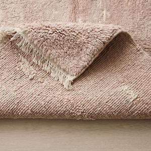 Tapis en laine noué à la main de qualité supérieure, couleur rose pâle, avec franges, pour salon, chambre à coucher, décoration moderne de la maison - Product Image 6