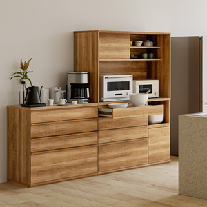 Modern Wood 2-Drawer <b>Chest</b> with Wheels Living Room Cabinet Minimalist <b>Storage</b> Furniture - Product Image 3