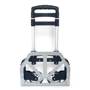 Portable Black Aluminum <b>Cart</b> Dolly Push Truck Trolley Foldable Collapsible Black <b>Luggage</b> <b>Carts</b> - Product Image 6