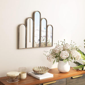 Customised Modern Indian Design Luxury <b>Metal</b> Wall Mirror <b>Shelve</b> for Best-Selling Handcrafted Ramadan Interior Bathroom - Product Image 4