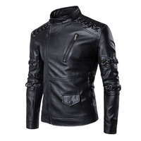 Veste en cuir PU unisexe slim, best-seller de l'automne, avec logo en tissu toile sur le devant, design personnalisé, séchage rapide, décontractée