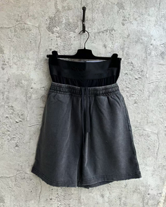 Custom Cotton Baggy Oversized High Quality Streetwear Double Waist Striped Summer Jogging <b>Shorts</b> For Men Wholesale - Product Image 6