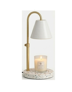 Lámpara Calentadora de Velas Eléctrica Blanca con Portavelas para Uso en Interiores, Aromaterapia, Decoración de Mesa - Product Image 1