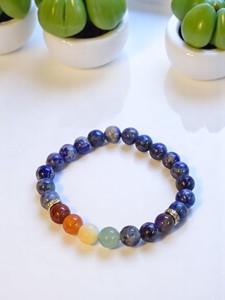 Pulsera de Chakra con Cuentas de Lapislázuli Natural, Moderna y Popular, para Regalo Unisex en Ocasiones Especiales, Compre al por Mayor en Amayra Crystals Export - Product Image 4