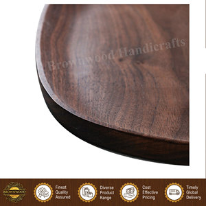 High Quality Bulk Exporter Selling India Made Acacia <b>Wood</b> <b>Serving</b> <b>Platter</b> Decorative <b>Serving</b> Tray for Home and Hotel Use - Product Image 3