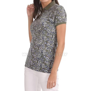 Algodón Tejido Transpirable para Camisas de Mujer, Casual, para Exteriores, con Estampado Personalizado, Venta al Por Mayor, Manga Corta, Secado Rápido, Ecológico - Product Image 4