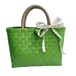 2024 Bolsas tejidas de plástico de colores más vendidas Blue Lotus Premium Exportador - Product Image 3