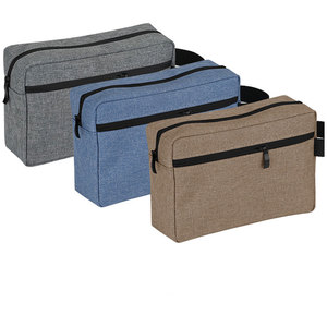 High Quality Custom Gray Portable Travel Make up Pouch Toiletry Bags Personal <b>Hanging</b> Makeup Organizer Cosmetic Bag with logo - Product Image 2