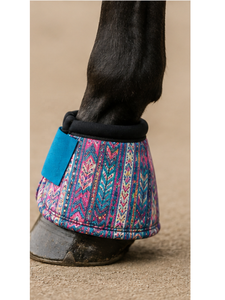 Botas de protección para cascos de caballo de algodón con patrón personalizado, duraderas, de compresión, silenciosas, con red para las orejas, amortiguadoras de impactos, para equitación - Product Image 2